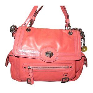 Coach 2009 Limited Edition Snakeskin Embossed Leather Sydney Turnlock Flap Bag